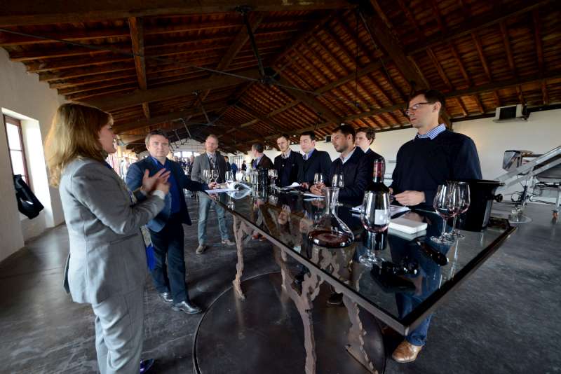 The team hear the Pontet Canet view of the vintage from Melanie Tesseron